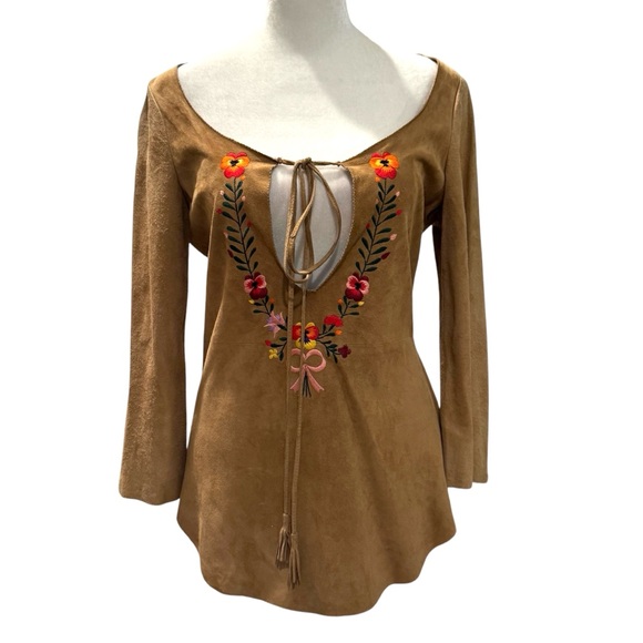 MIU MIU PRADA rare suede boho top, made in Italy, size 38 - Picture 3 of 14